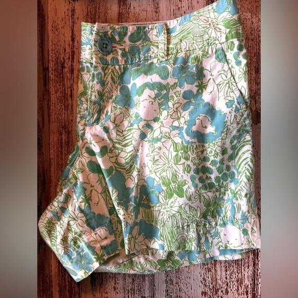 Lilly Pulitzer Pants - Lilly Pulitzer Callahan Printed Blue Green Safari Animal Print Sz 10 it’s a zoo